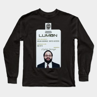 Severance series lumon industries DYLAN GEORGE Badge fan works graphic design by ironpalette Long Sleeve T-Shirt